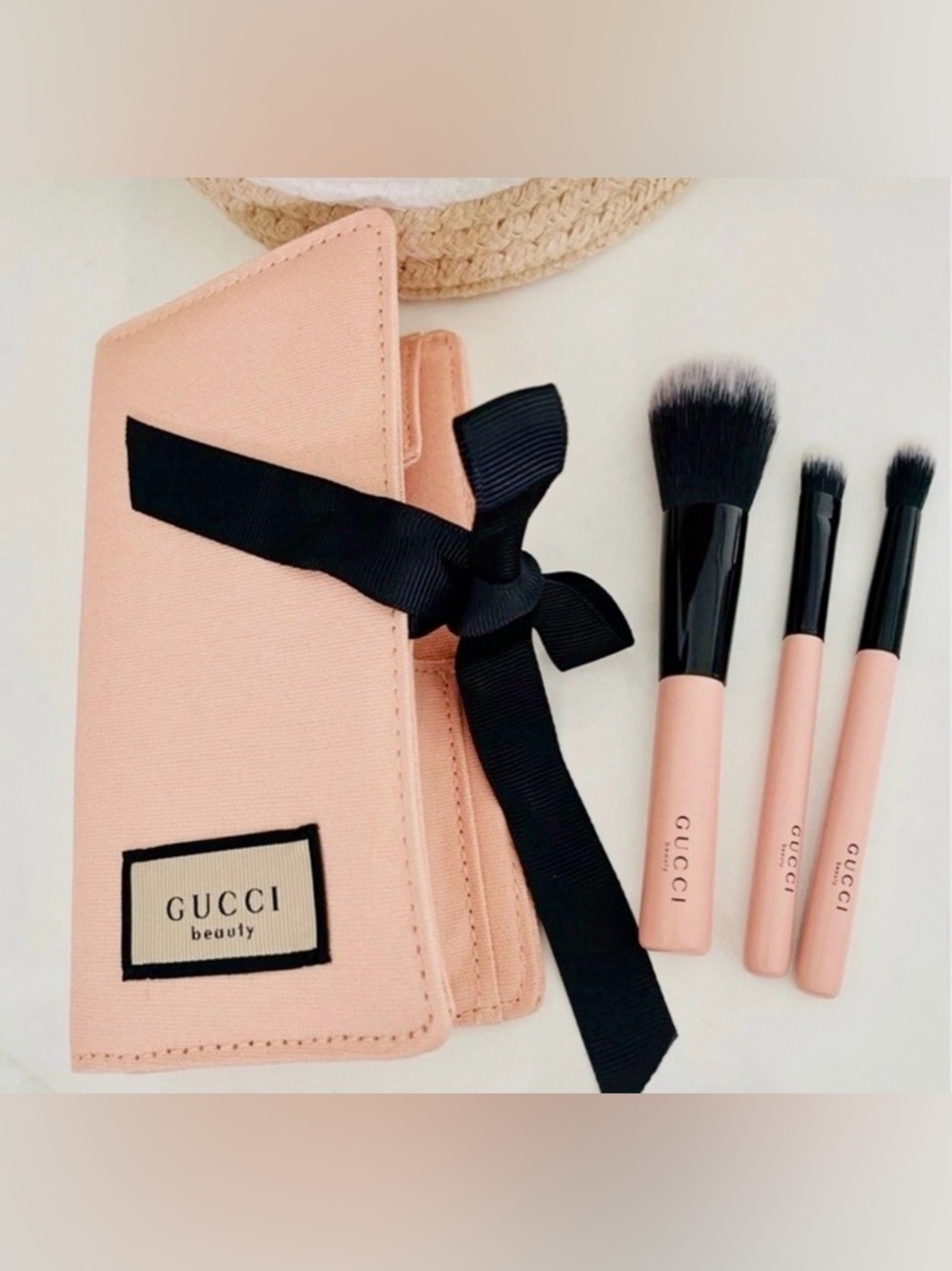 Gucci Travel Set Makeup Brush set 3 pcs with pouch New  AMAZING🌸
